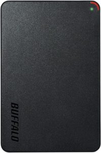「BUFFALO ミニステーション USB3.1(Gen1)/USB3.0用ポータブルHDD 1TB HD-PCFS1.0U3-BBA」の外観画像